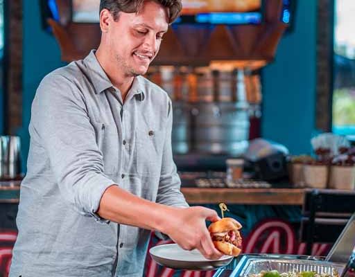 23 Restaurants Private Events Gallery | people eating food, playing various games and having fun