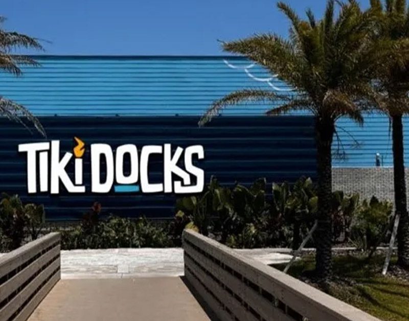 This rendering shows what the sign will look like on the exterior of the Tiki Docks restaurant that Tampa-based 23 Restaurant Services plans to open in Port Orange in October 2024. The riverfront Polynesian-themed restaurant will be located at 3633 S. Ridgewood Ave., where Fysh Bar & Grill used to be (next to the city's Riverwalk Park).